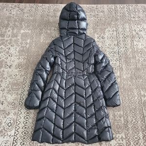 Moncler Bellco Black Quilted Down Puffer Coat Size 2
